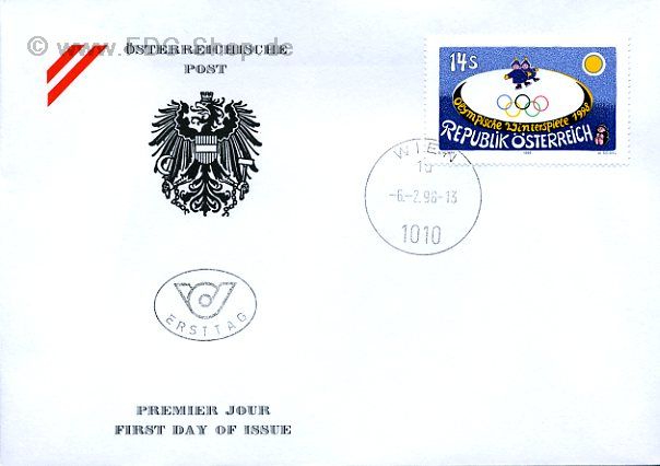 Ersttagsbrief Österreich Mi-Nr: 2243, Olympische Winterspiele 1998