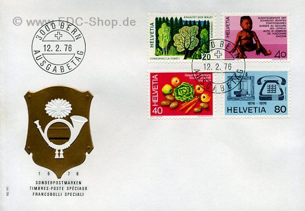 Ersttagsbrief Schweiz Mi-Nr: 1069-1072, Sonderpostmarken