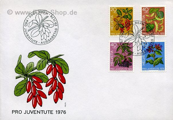 Ersttagsbrief Schweiz Mi-Nr: 1083-1086, Pro Juventure; Heilpflanzen des Waldes