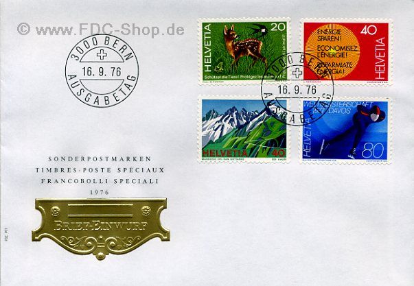 Ersttagsbrief Schweiz Mi-Nr: 1079-1082, Sonderpostmarken