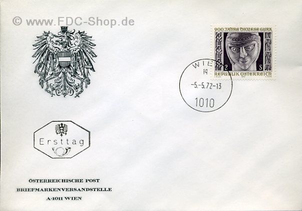 Ersttagsbrief Österreich Mi-Nr: 1387, 900 Jahre Diözese Gurk