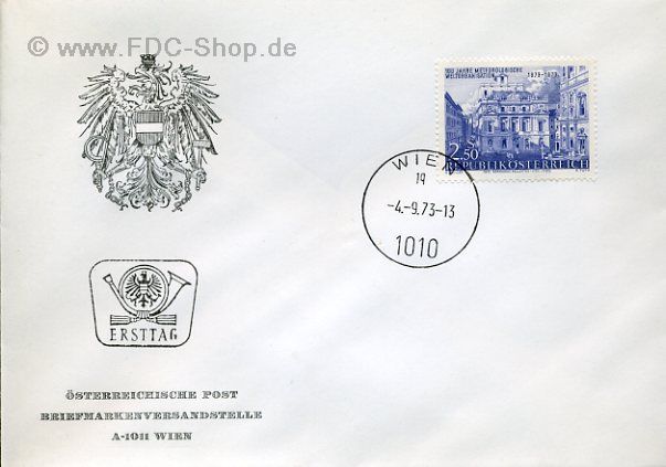 Ersttagsbrief Österreich Mi-Nr: 1423, 100 Jahre internationale meteorologische Zusammenarbeit
