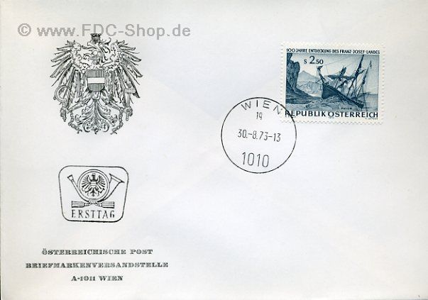 Ersttagsbrief Österreich Mi-Nr: 1421, 100. Jahrestag der Entdeckung des Franz-Joseph-Landes