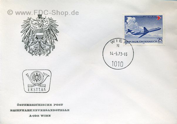 Ersttagsbrief Österreich Mi-Nr: 1413, Luftfahrt Jubiläen
