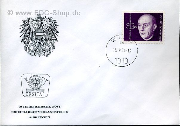 Ersttagsbrief Österreich Mi-Nr: 1463, 100. Geburtstag von Arnold Schönberg