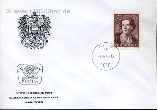 Ersttagsbrief Österreich Mi-Nr: 1455, 250. Geburtstag von Franz Anton Maulbertsch
