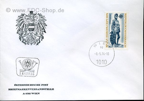 Ersttagsbrief Österreich Mi-Nr: 1450, Europa: Skulpturen