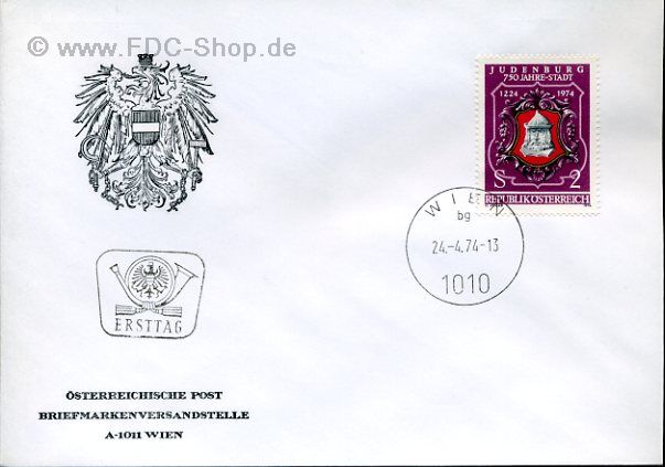 Ersttagsbrief Österreich Mi-Nr: 1447, 750 Jahre Stadt Judenburg