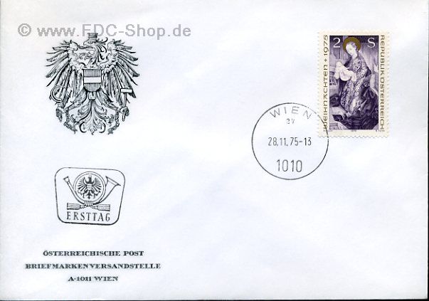 Ersttagsbrief Österreich Mi-Nr: 1503, Weihnachten 1975