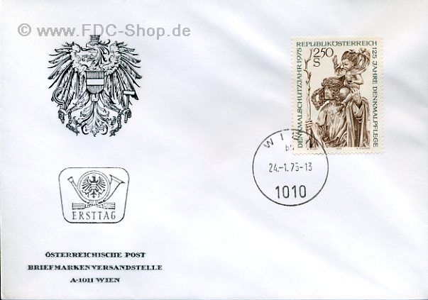 Ersttagsbrief Österreich Mi-Nr: 1474, Europäisches Denkmalschutzjahr, 125 Jahre Denkmalpflege in Österreich