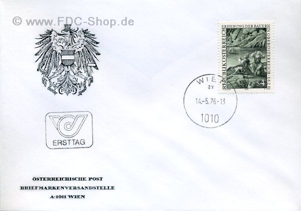 Ersttagsbrief Österreich Mi-Nr: 1512, Der Oberösterreichische Bauernkrieg 1626