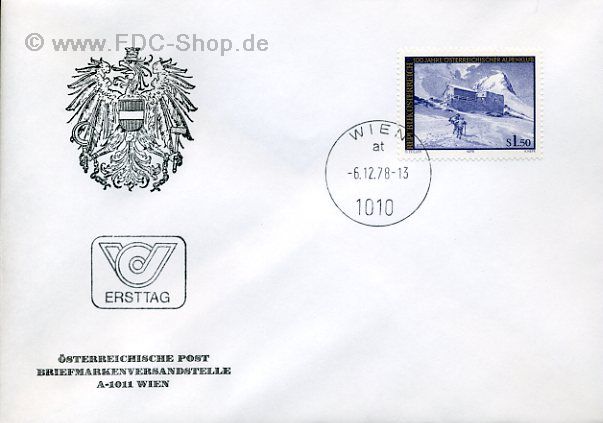 Ersttagsbrief Österreich Mi-Nr: 1593, 100 Jahre Österreichischer Alpenklub