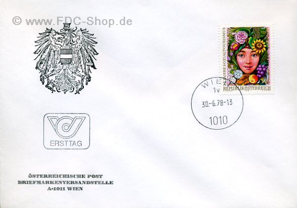 Ersttagsbrief Österreich Mi-Nr: 1577, 25 Jahre Sozialtourismus