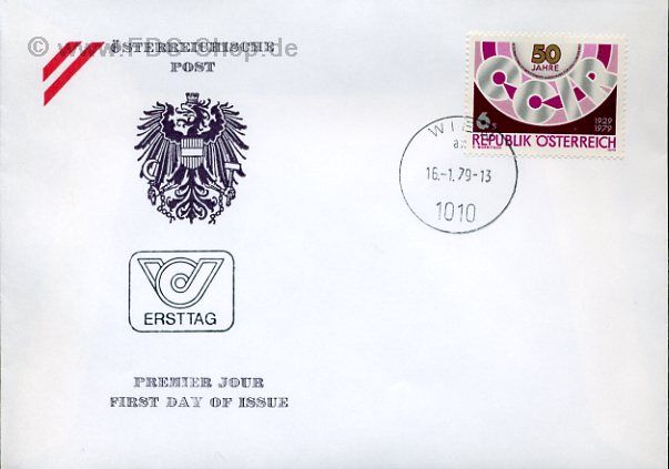 Ersttagsbrief Österreich Mi-Nr: 1598, 50 Jahre Beratender Ausschuß für den Funkdienst (CCIR)
