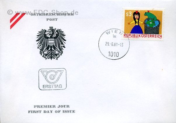 Ersttagsbrief Österreich Mi-Nr: 1674, Kindermarke