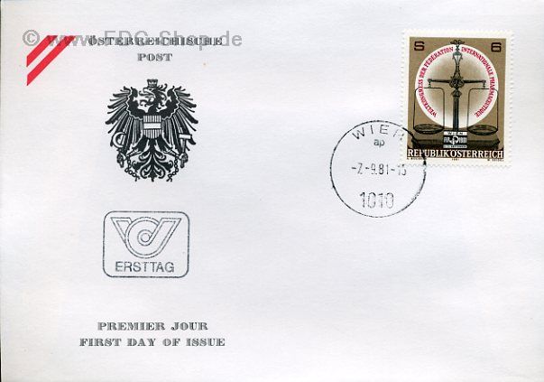 Ersttagsbrief Österreich Mi-Nr: 1679, Weltkongreß der Fédération Internationale Pharmaceutique