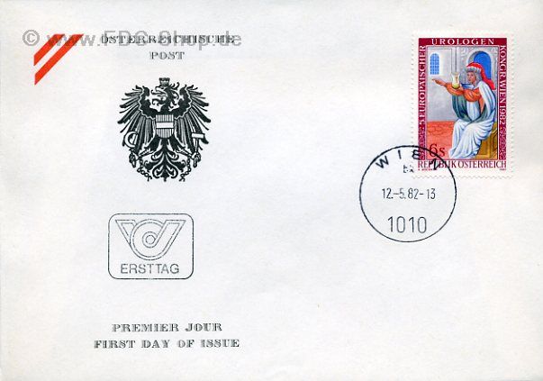 Ersttagsbrief Österreich Mi-Nr: 1702, Kongreß der Europäischen Vereinigung Urologie, Wien