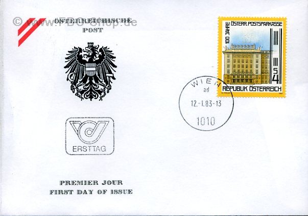 Ersttagsbrief Österreich Mi-Nr: 1728, 100 Jahre Österreichische Postsparkasse