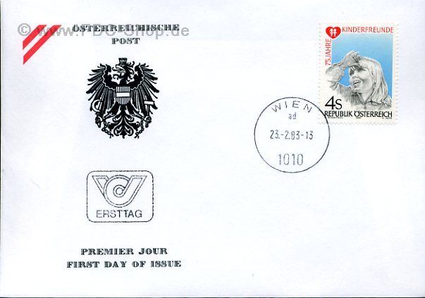 Ersttagsbrief Österreich Mi-Nr: 1732, 75 Jahre Kinderfreunde