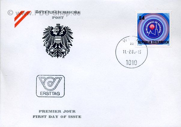 Ersttagsbrief Österreich Mi-Nr: 1745, Weltkongreß für Psychatrie, Wien