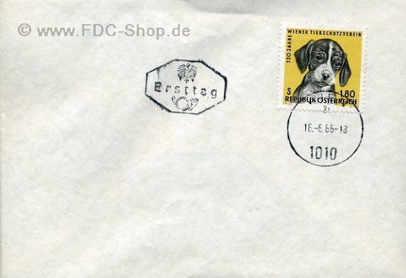 Ersttagsbrief Österreich Mi-Nr: 1208, 120 Jahre Wiener Tierschutzverein