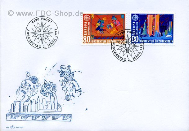 Ersttagsbrief Liechtenstein Mi-Nr: 1033-1034, Europa