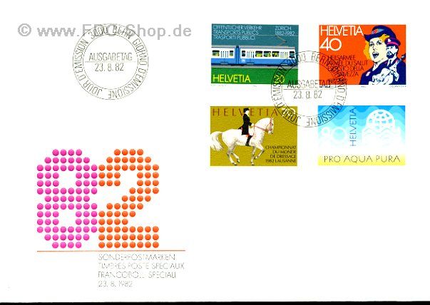 Ersttagsbrief Schweiz Mi-Nr: 1232-1235, Sonderpostmarken
