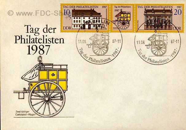 Ersttagsbrief DDR Mi-Nr: 3118-3119, Tag der Philatelisten