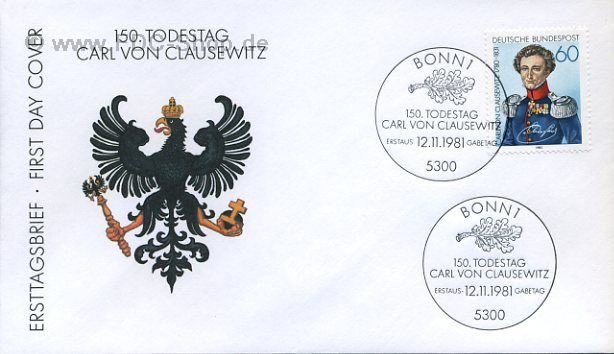 Ersttagsbrief BUND Mi-Nr: 1115, 150. Todestag von Carl von Clausewitz