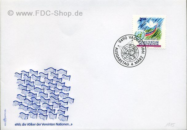 Ersttagsbrief Liechtenstein Mi-Nr: 1015, Liechtenstein UNO-Mitglied