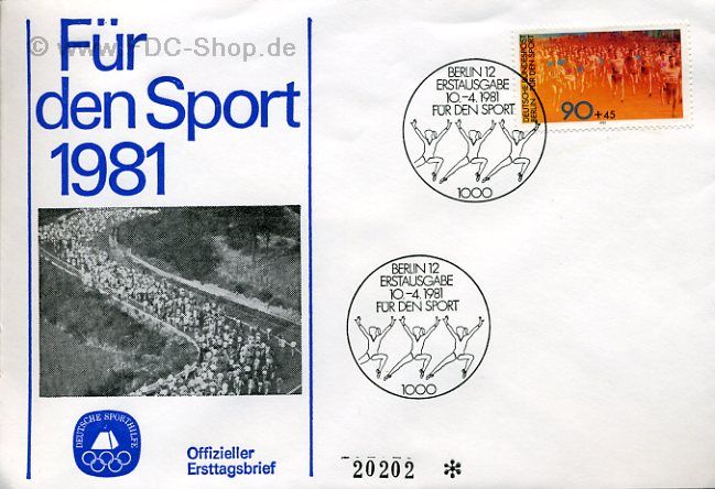 Ersttagsbrief BERLIN Mi-Nr: 646, Sporthilfe, Volkslauf