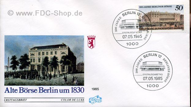 Ersttagsbrief BERLIN Mi-Nr: 740, 300 Jahre Berliner B�rse