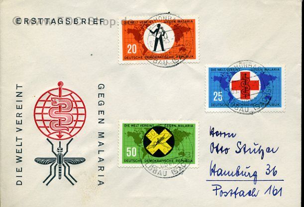 Ersttagsbrief DDR Mi-Nr: 942-944, Kampf gegen Malaria