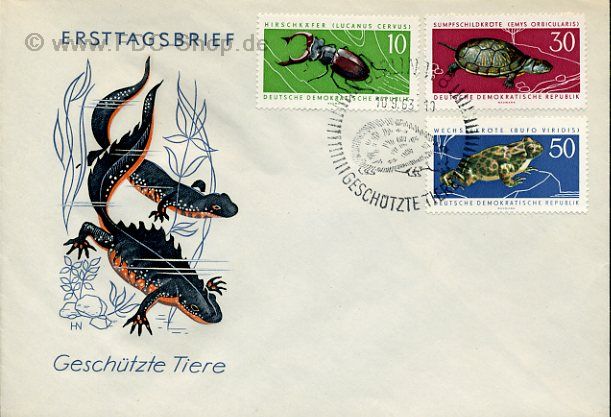 Ersttagsbrief DDR Mi-Nr: 978+980+981, Geschützte Tiere
