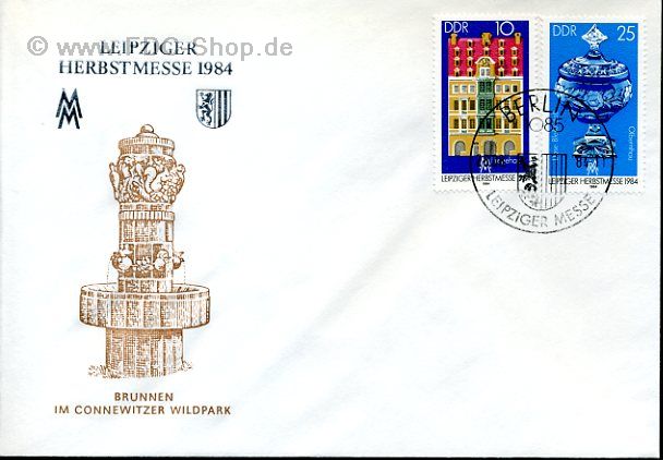 Ersttagsbrief DDR Mi-Nr: 2891-2892, Leipziger Herbstmesse 1984