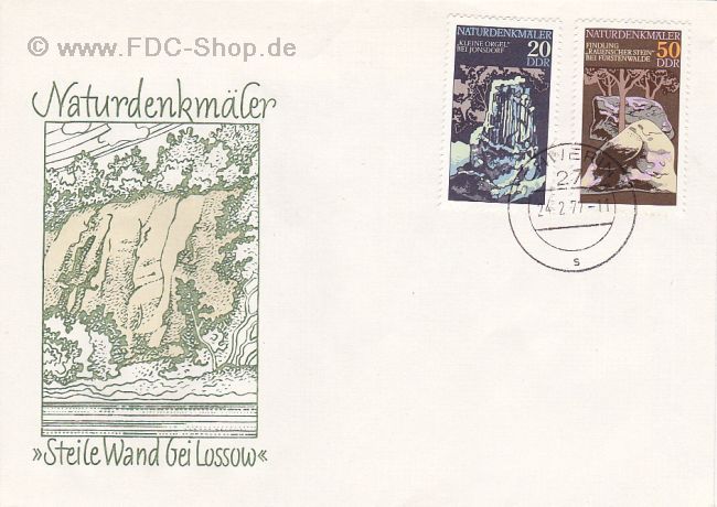 Ersttagsbrief DDR Mi-Nr: 2204+2207, Naturdenkmäler