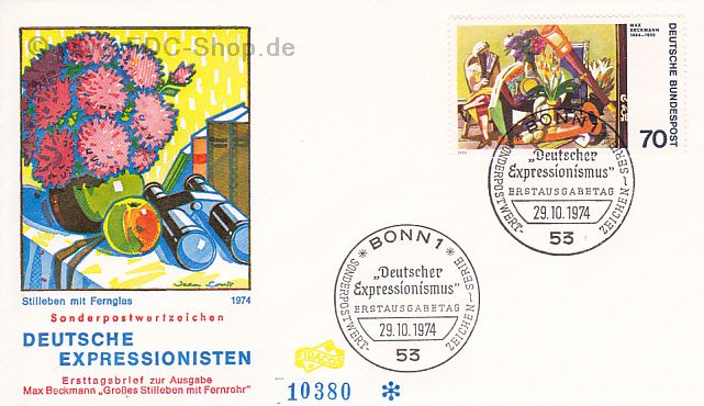 Ersttagsbrief BUND Mi-Nr: 822, Deutscher Expressionismus