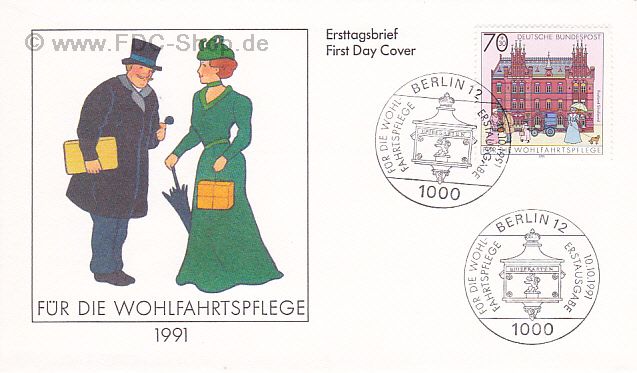 Ersttagsbrief BUND Mi-Nr: 1565, Wohlfahrt: Historische Posthäuser in Deutschland