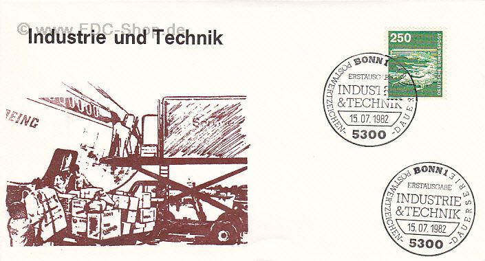 Ersttagsbrief BUND Mi-Nr: 1137, Freimarken: Industrie und Technik; Flughafen Frankfurt am Main