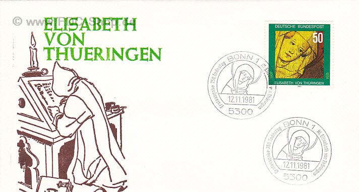 Ersttagsbrief BUND Mi-Nr: 1114, 750. Geburtstag der hl. Elisabeth von Thüringen