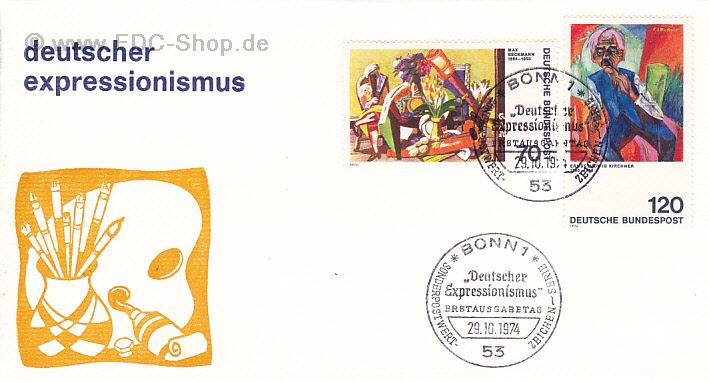 Ersttagsbrief BUND Mi-Nr: 822-823, Deutscher Expressionismus