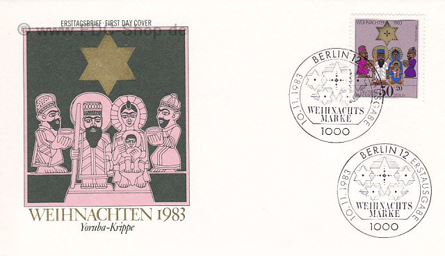 Ersttagsbrief BERLIN Mi-Nr: 707, Weihnachten 1983