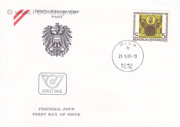 Ersttagsbrief Österreich Mi-Nr: 1818, Weltkongreß der Internationalen Vereinigung für Selbstmordverhütung, Wien