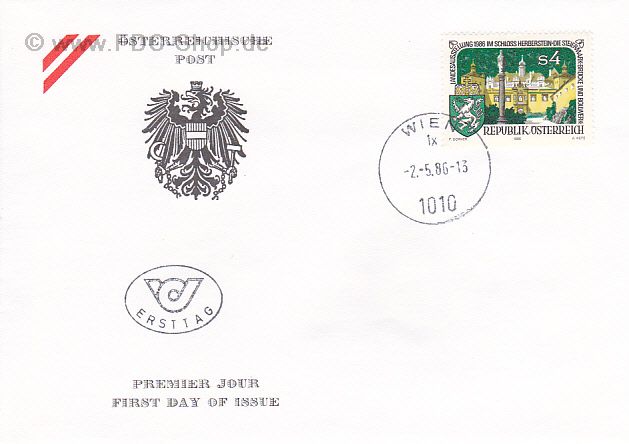 Ersttagsbrief Österreich Mi-Nr: 1847, Landesausstellung "Die Steiermark - Brücke und Bollwerk", Schloß Herberstein