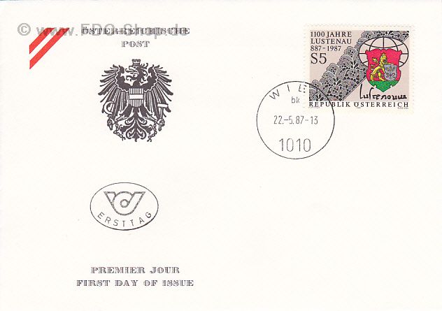 Ersttagsbrief Österreich Mi-Nr: 1885, 1100 Jahre Lustenau