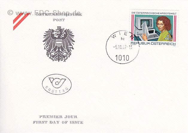 Ersttagsbrief Österreich Mi-Nr: 1902, Die Österreichische Arbeitswelt