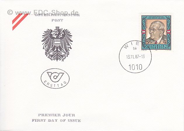 Ersttagsbrief Österreich Mi-Nr: 1906, 100. Geburtstag von Oskar Helmer