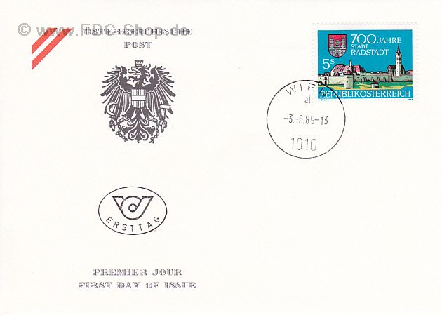 Ersttagsbrief Österreich Mi-Nr: 1955, 700 Jahre Stadt Radstadt