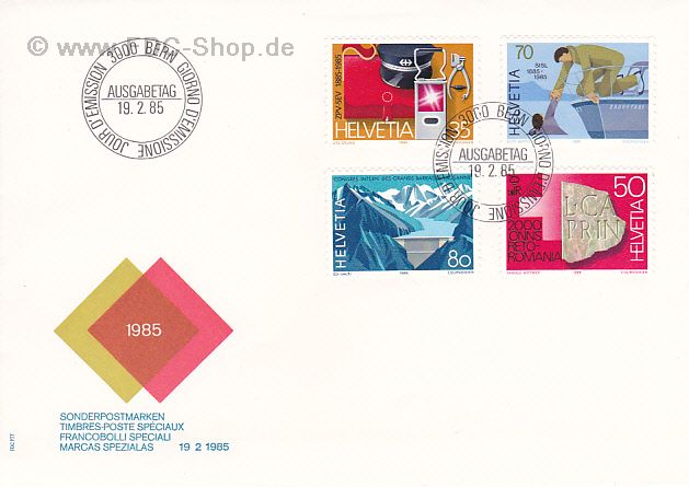 Ersttagsbrief Schweiz Mi-Nr: 1290-1293, Sonderpostmarken