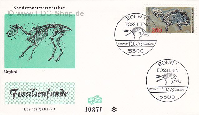 Ersttagsbrief BUND Mi-Nr: 975, Fossilien